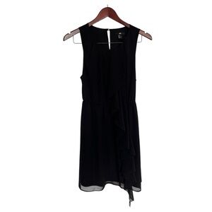 H&M Black Ruffle Mini Dress size 8